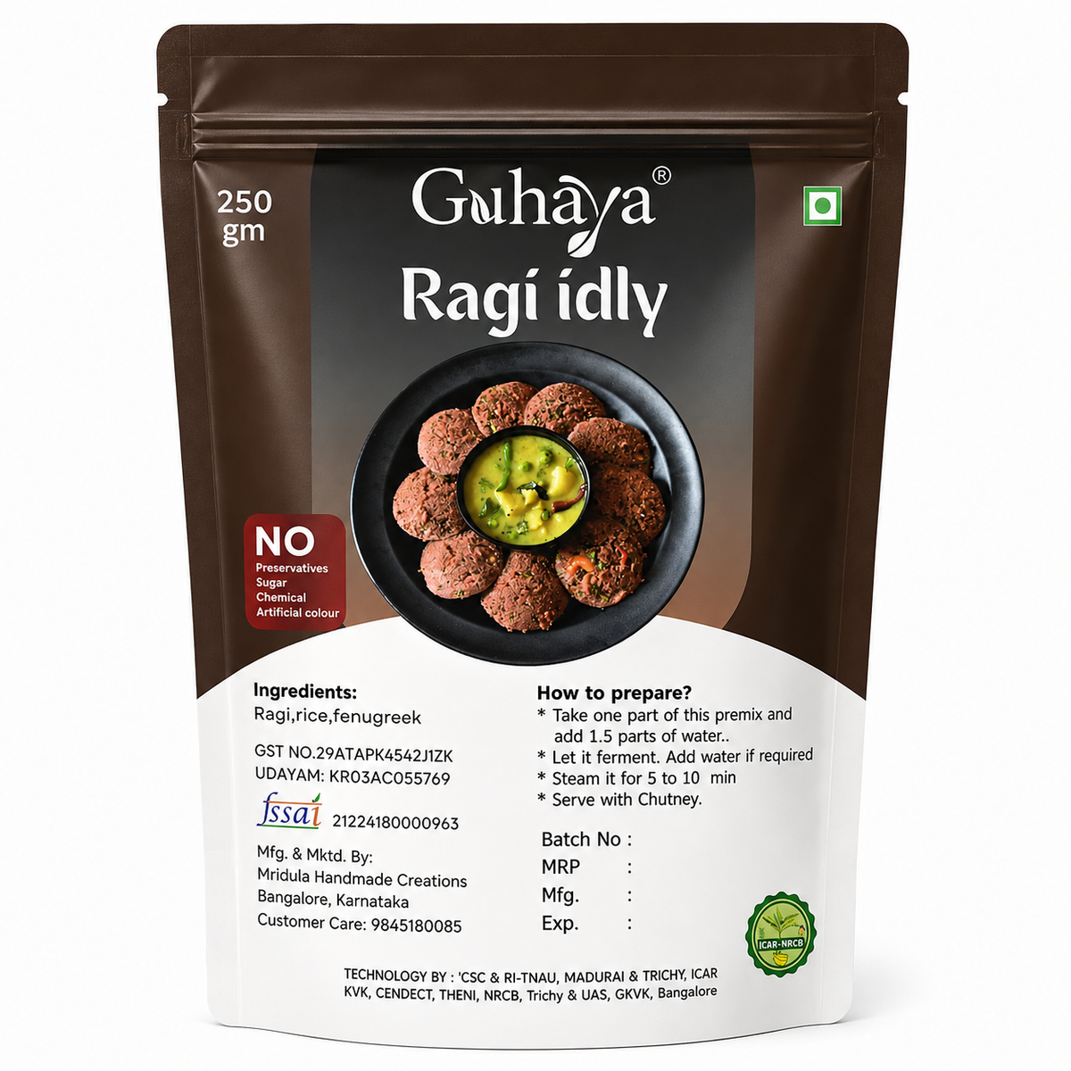 Ragi Idly Premix - 250gm