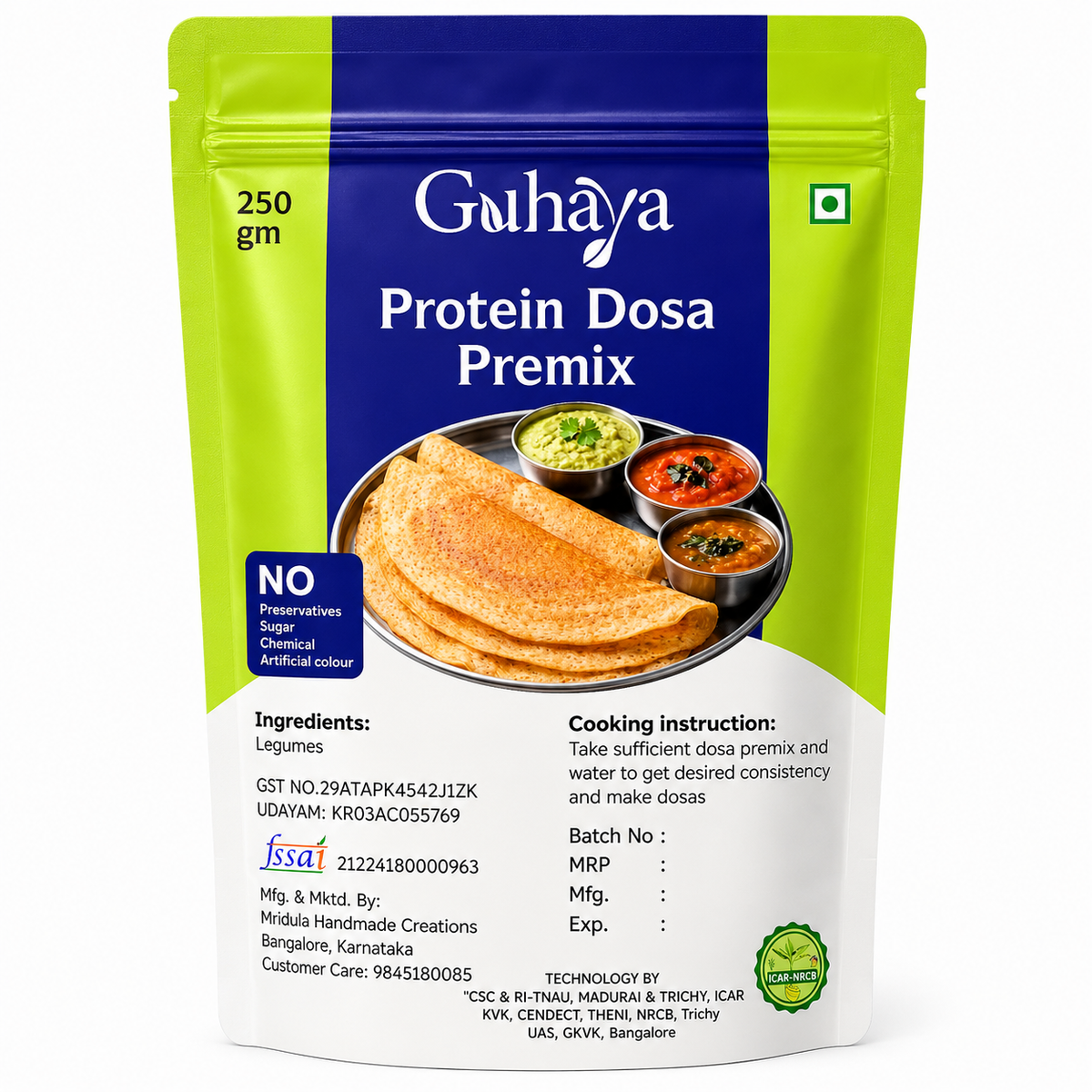 Protein Dosa Premix - 250 gm