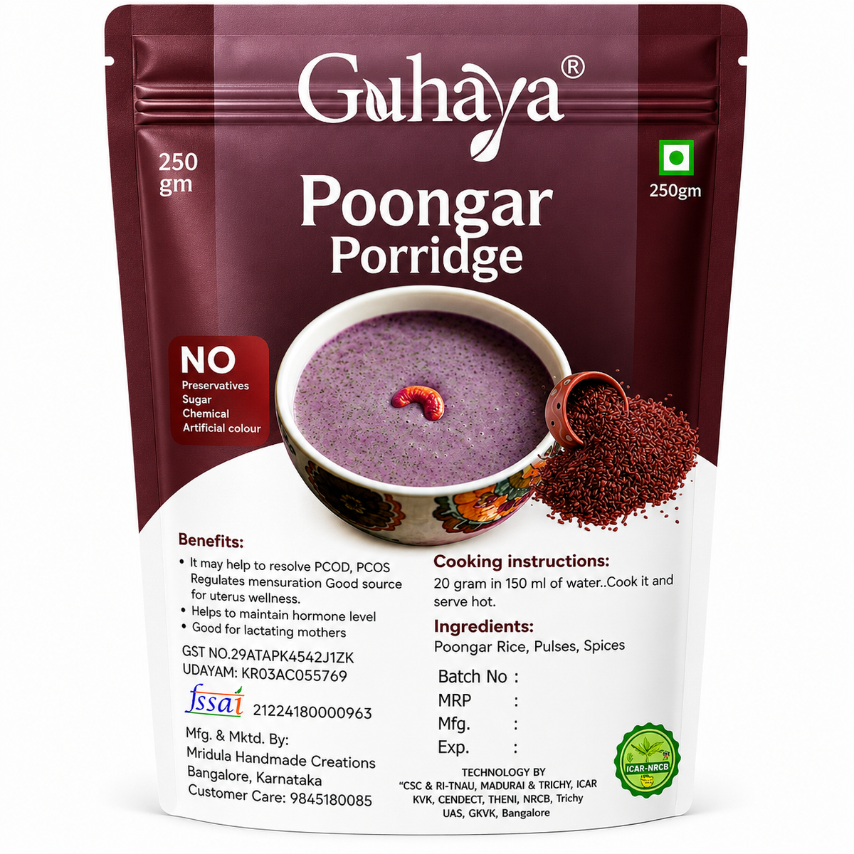 Poongar Porridge - 250gm