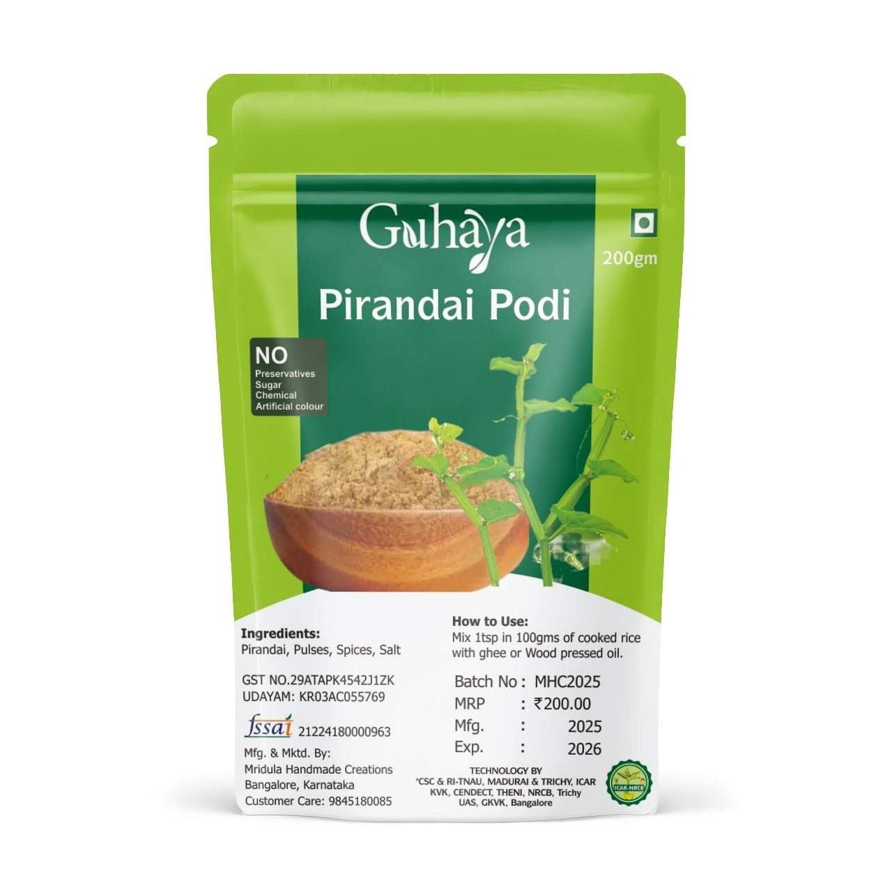 Pirandai Podi - 200 gm